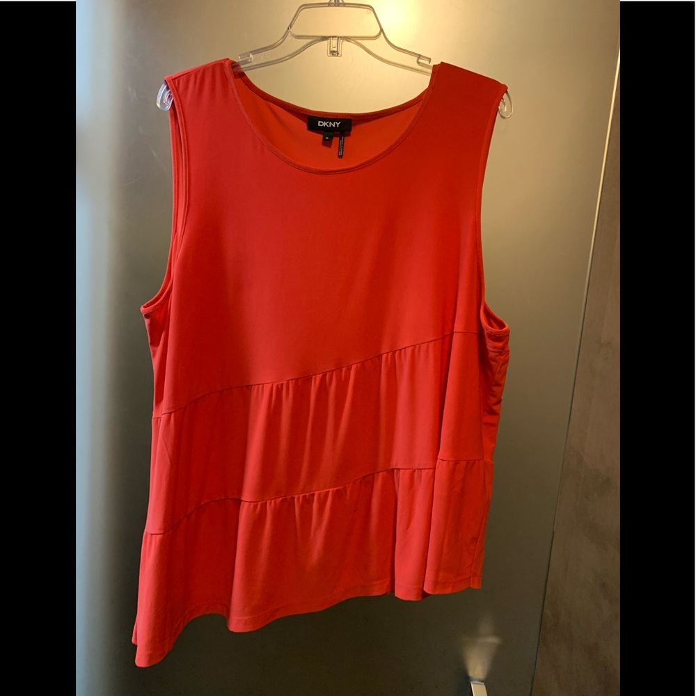 DKNY Women's Blouse Orange Size XL